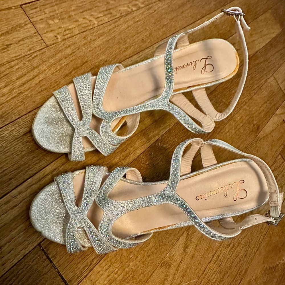 Elegant Silver Strappy Sandals